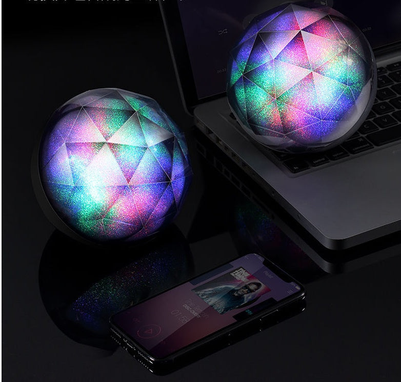 LED seven-color bluetooth speaker magic ball speaker